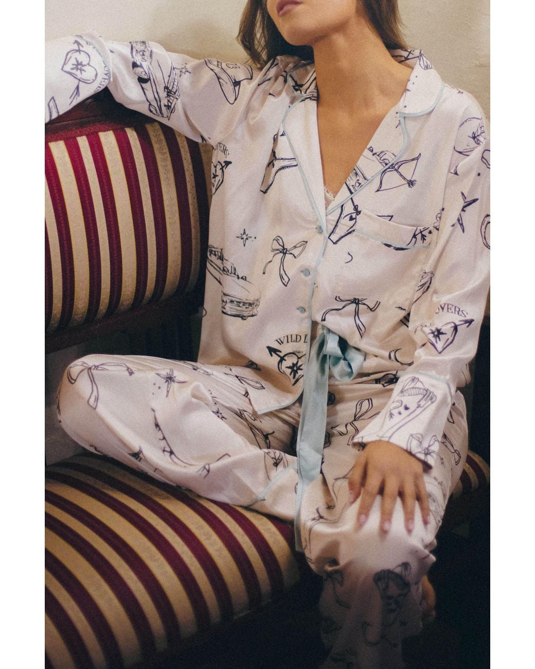 Wild Lovers White Tia Pyjama Shirt