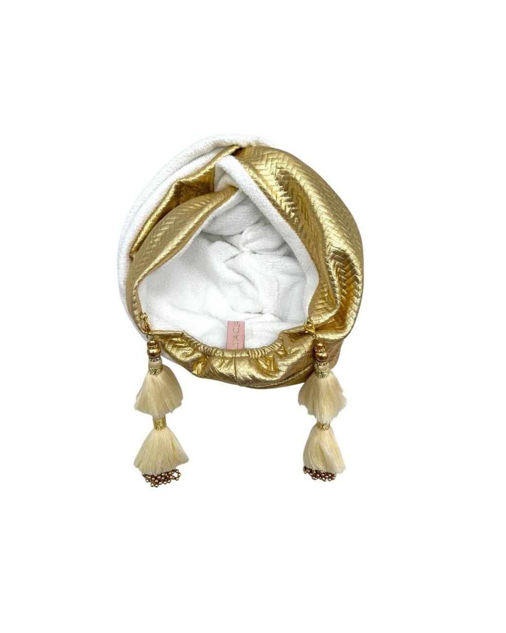 Julia Clancey Metallic Zia Golden & Ivory Terry Didi Dorado Turban