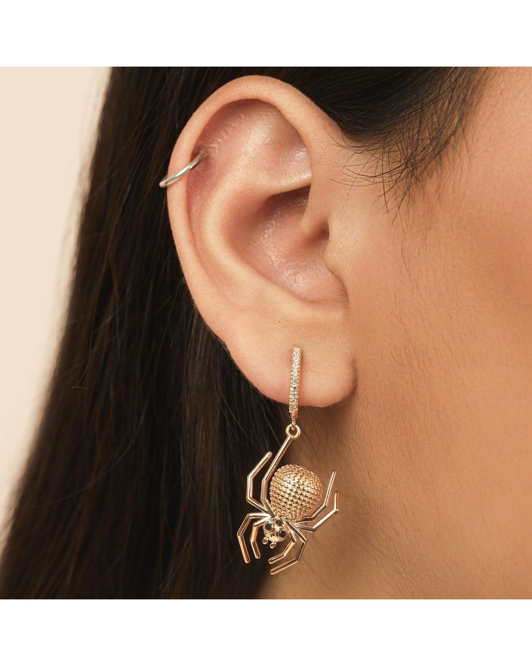 The Jewelz Metallic Blood Biter Huggies Halloween Earrings