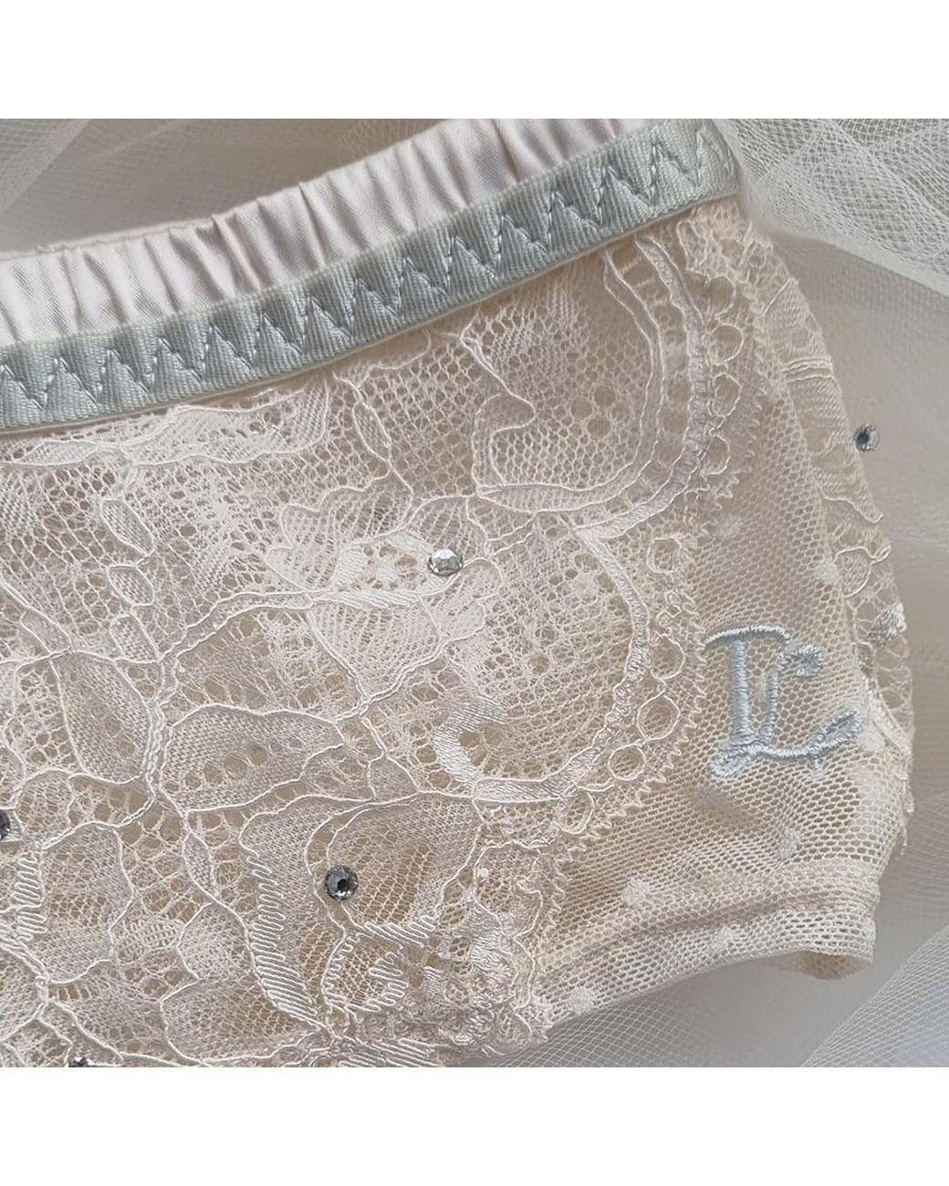 Tallulah Love White Swarovski Blushing Bridal Brief