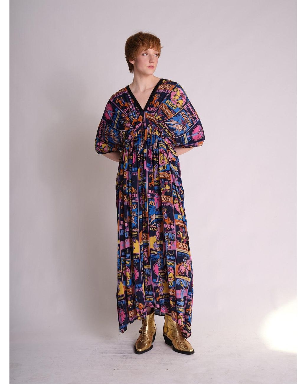 Any Old Iron Blue Rodeo Kaftan Dress
