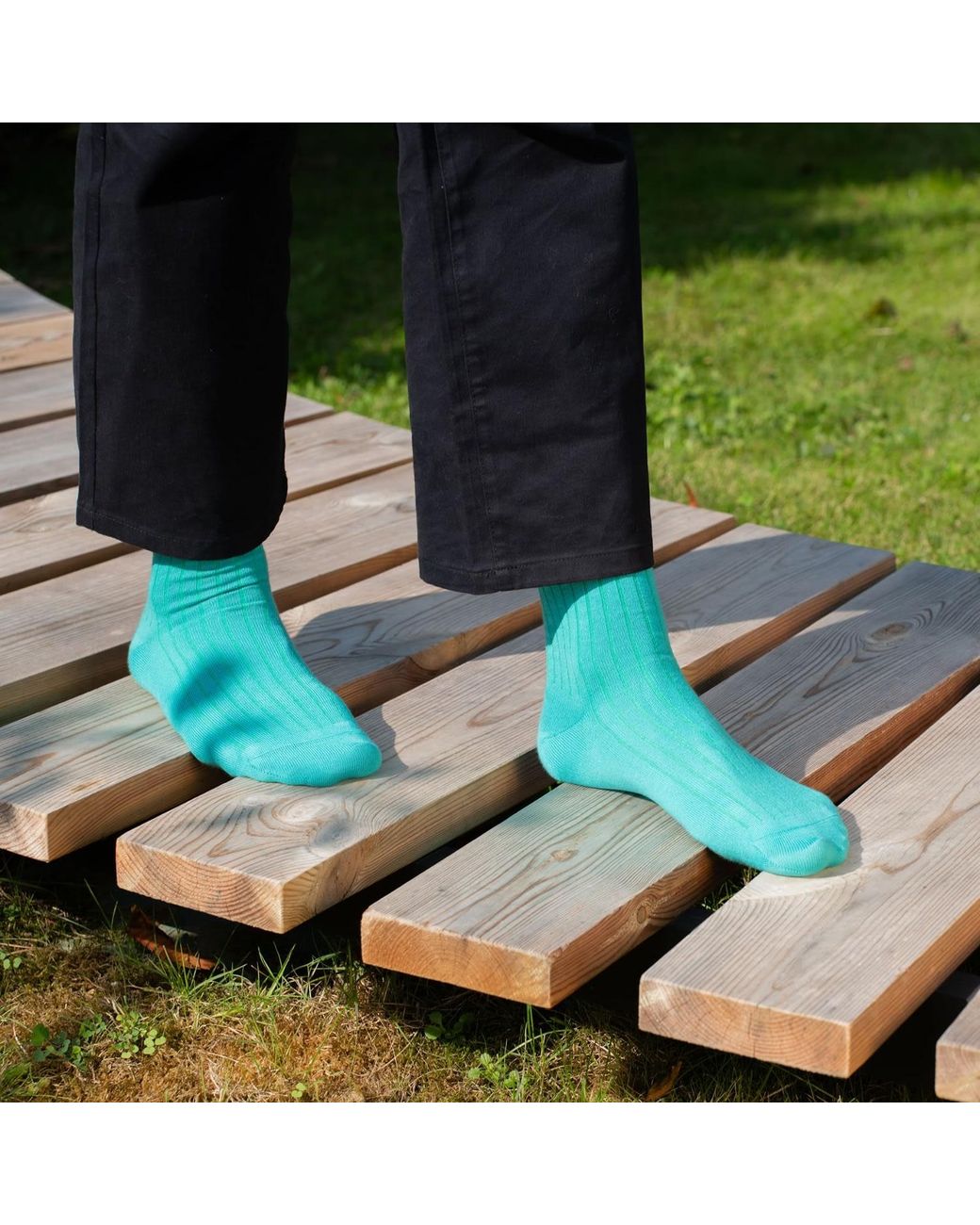 Peper Harow - Made in England Green Three Pack Essential Socks for men