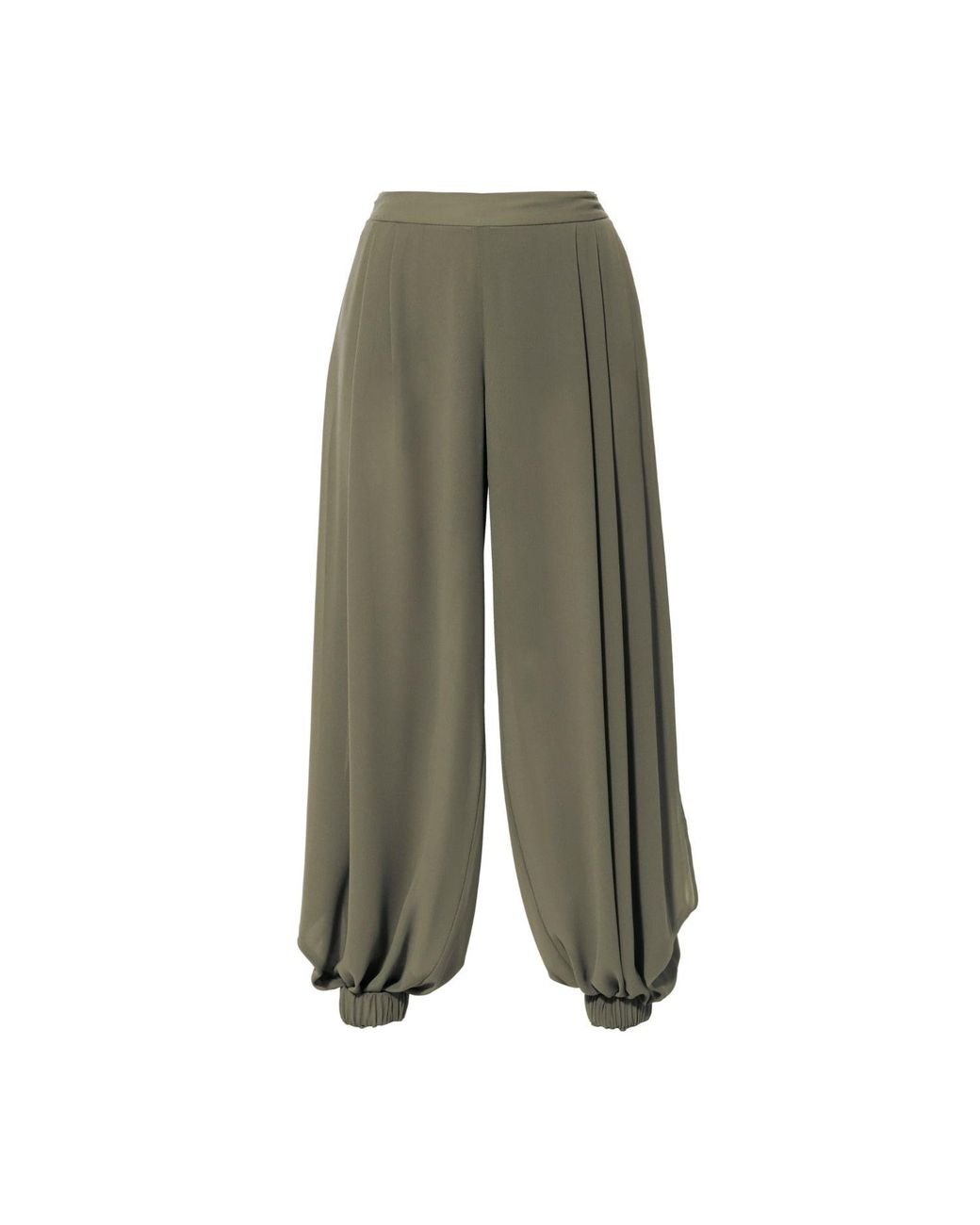 AGGI by HALEWSKI Green Denise Sheer Wide-Leg Trousers With Shorts Set