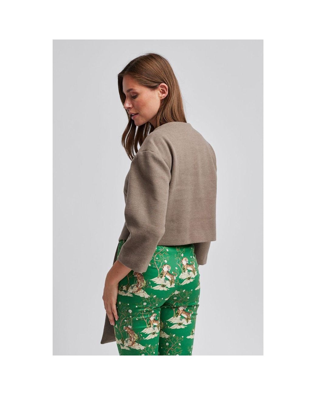Marianna Déri Gray Cape Jacket Taupe