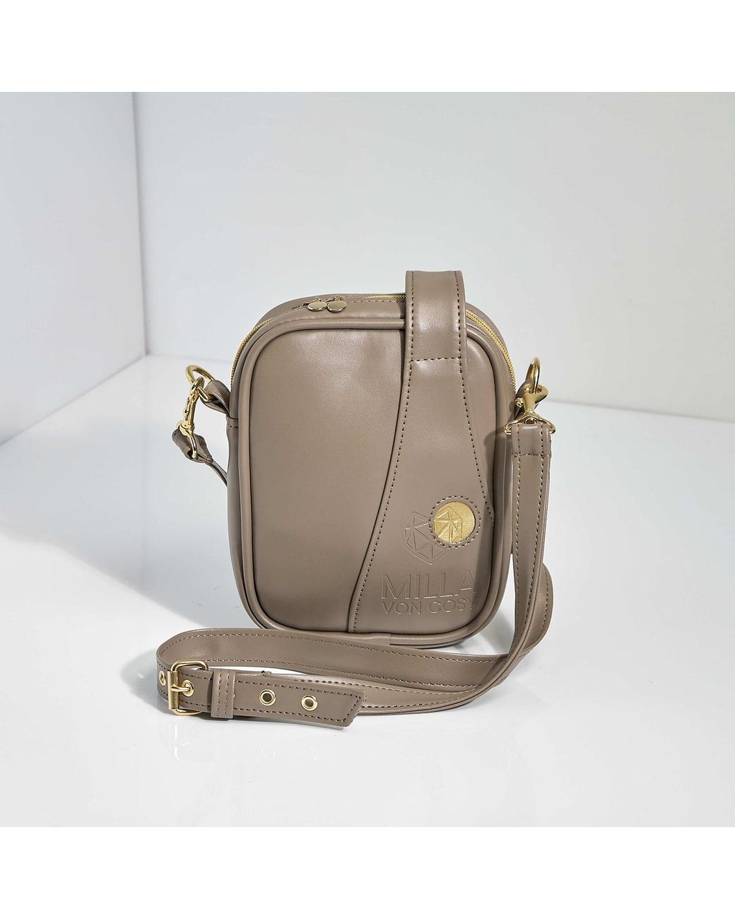 Milla Von Cosy Gray Crossbody Bag Flex Latte Macciato