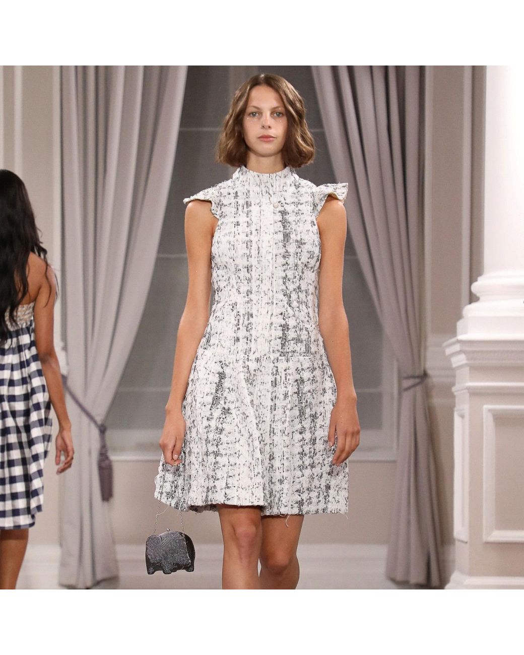 RUE AGTHONIS Blue Lueur Dress