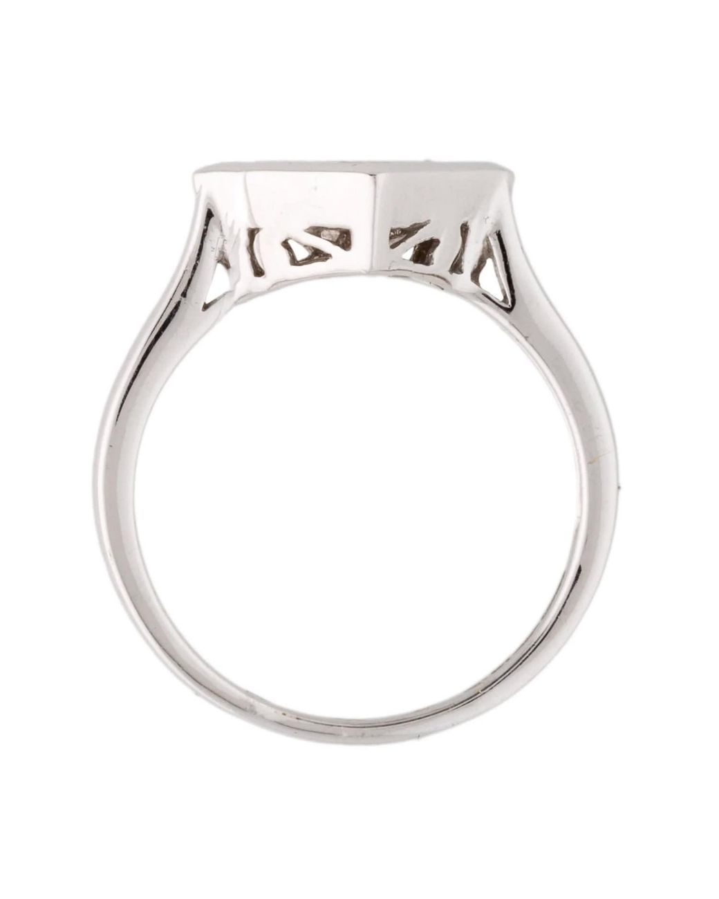 Artisan White Diamond Cluster Square Ring