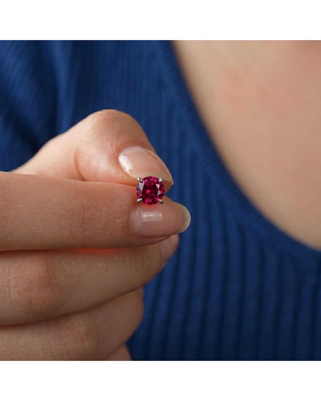 Spero London Red 9Ct Garnet Stud Earrings