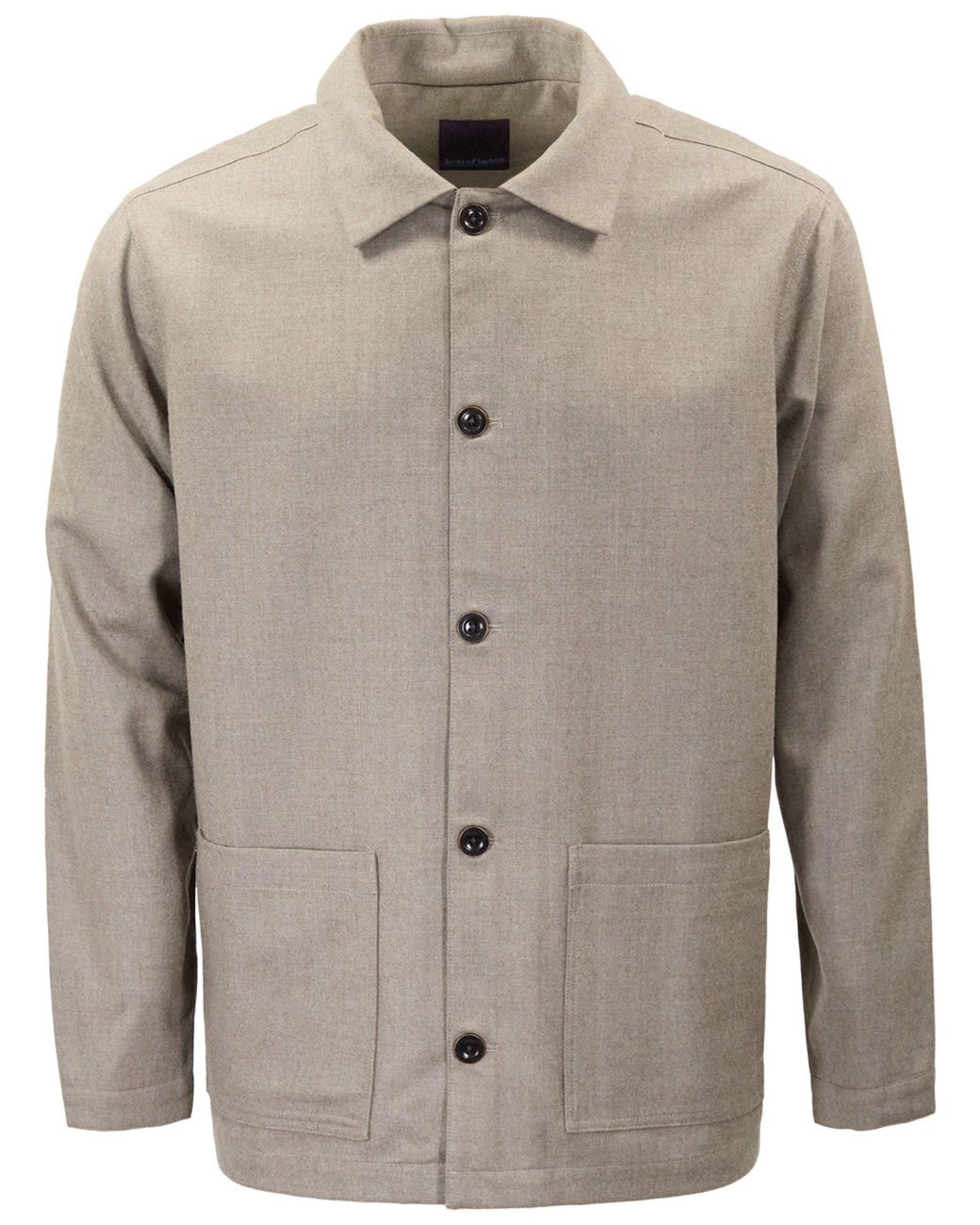 Lords of Harlech Gray Chaston Ash Wool Chore Jacket for men