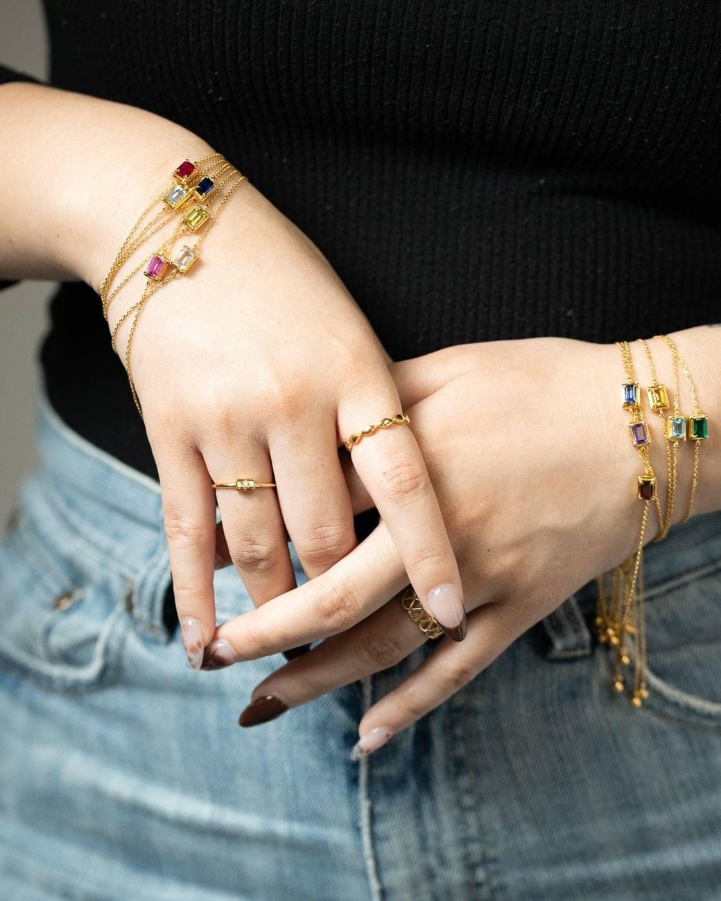 Belinda Jewelz White North Star Gemstone Ring