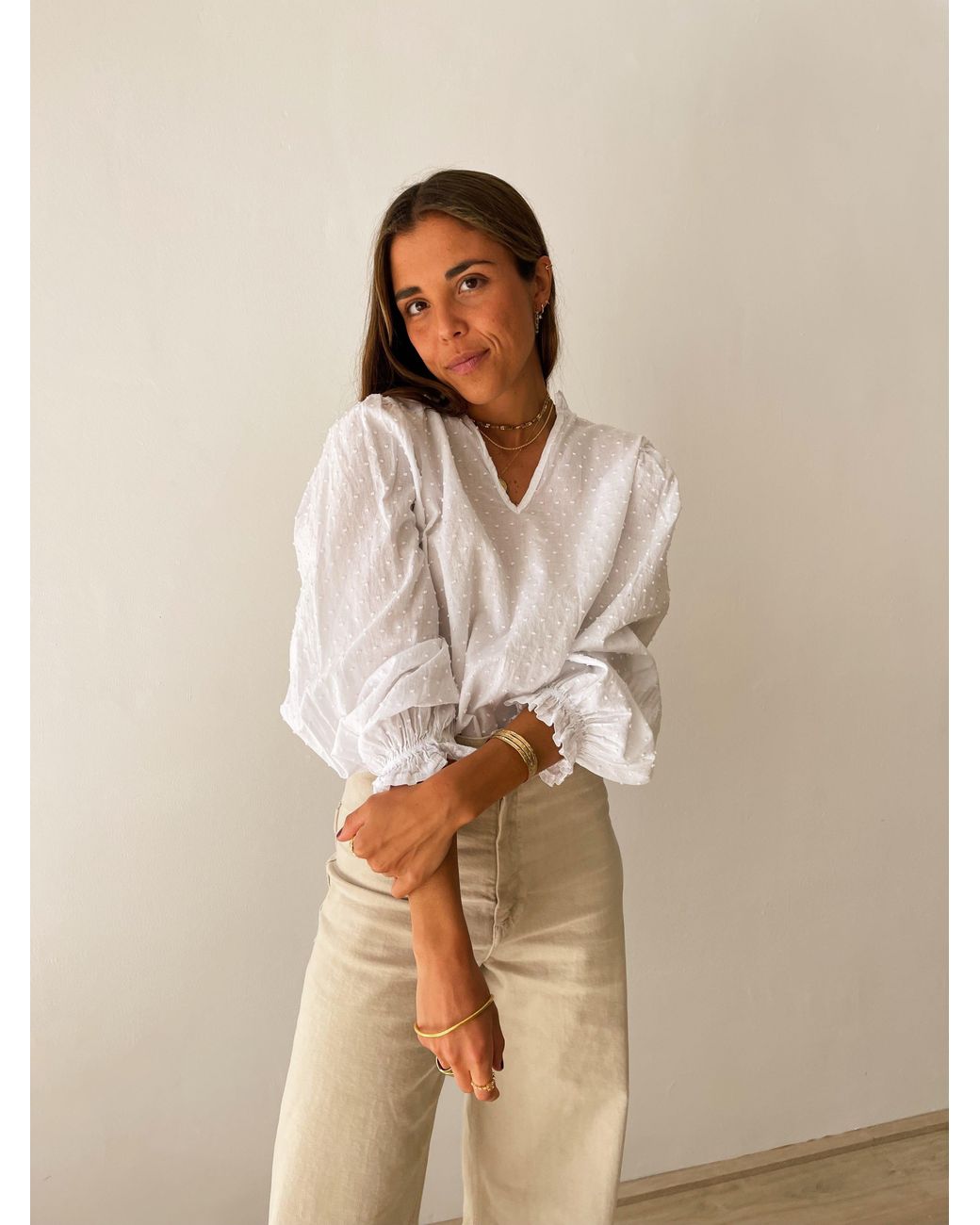 Mind Traveler White Isabella Blouse
