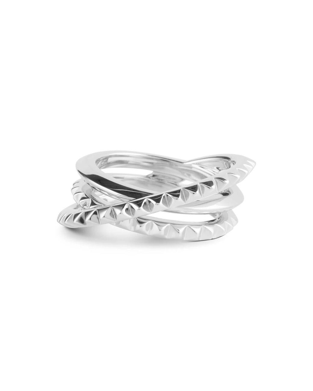 Kasun Metallic Entwined Serpent Ring