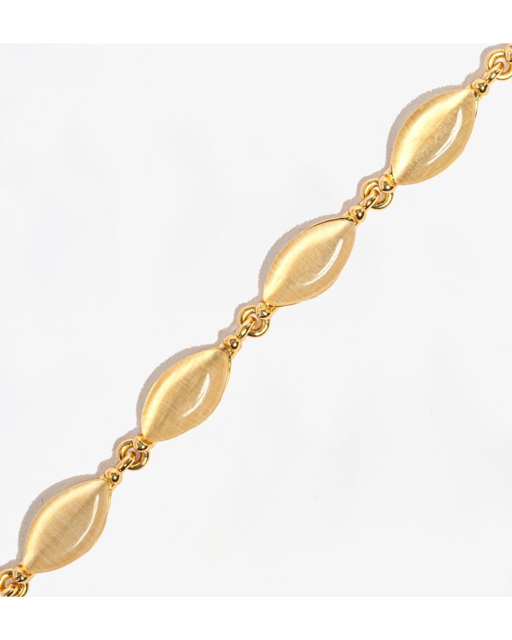 Uchi and Soto Metallic Neutrals Nekomeishi Cream Cats Eye Necklace