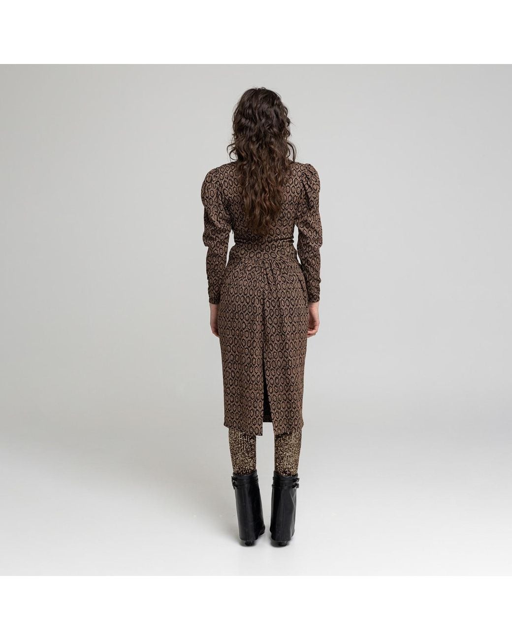 ARTISTA Brown Aurelia Midi Dress