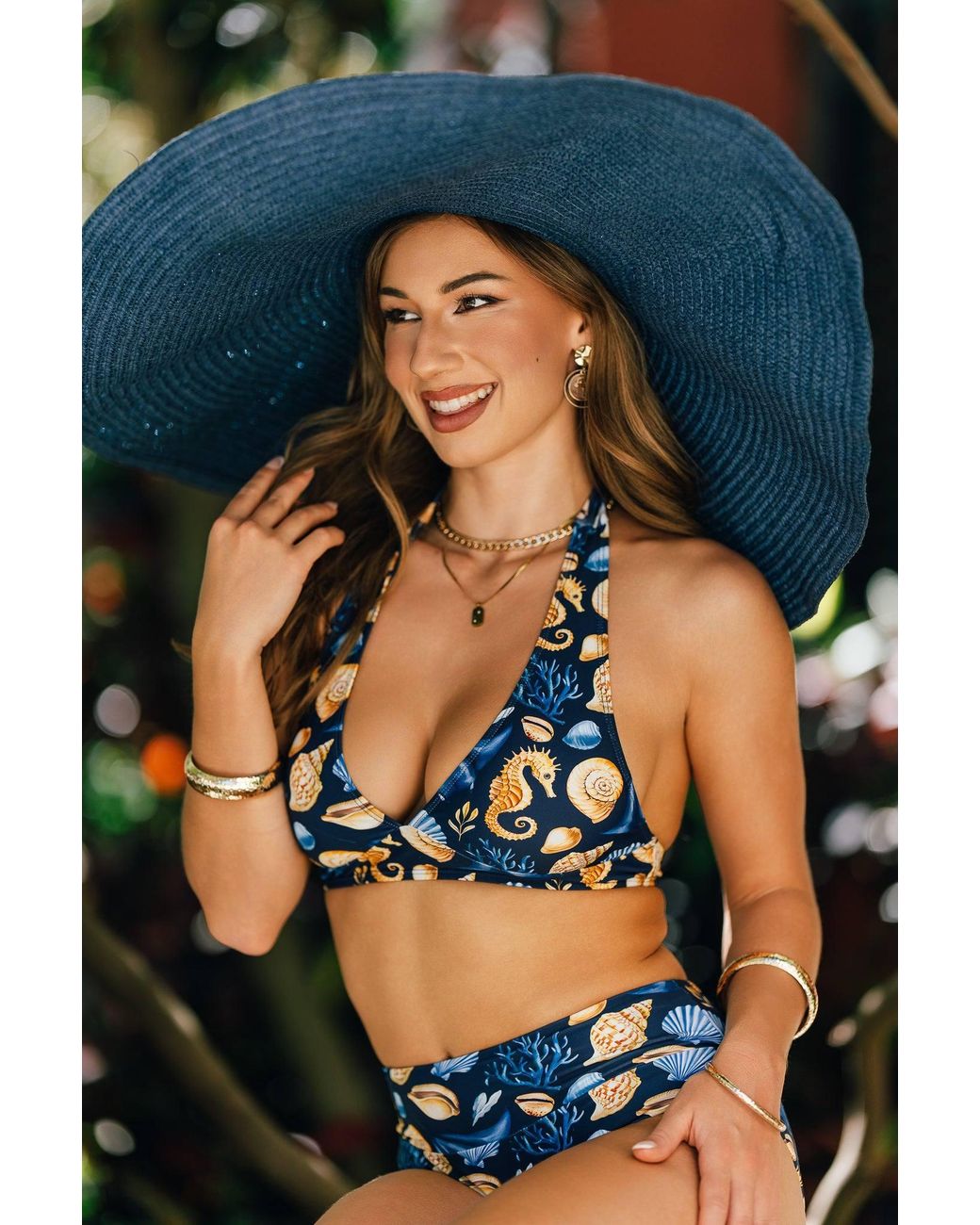 Plivati Blue Olivia Halter Tie Bikini Top — Čiovo