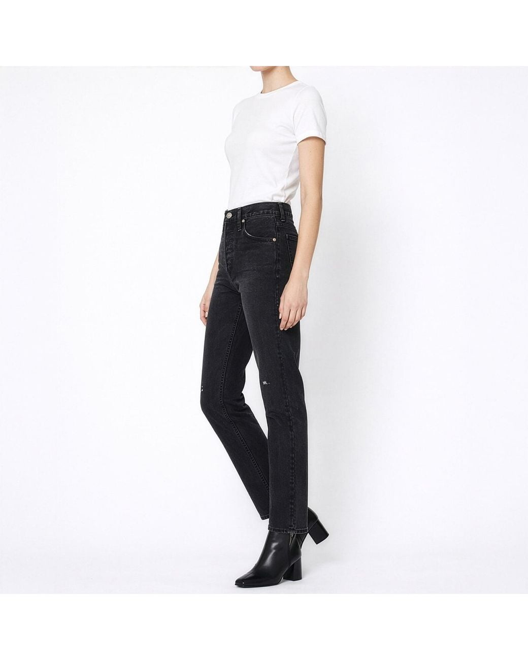 NOEND Gray Kent Relaxed Straight Jeans