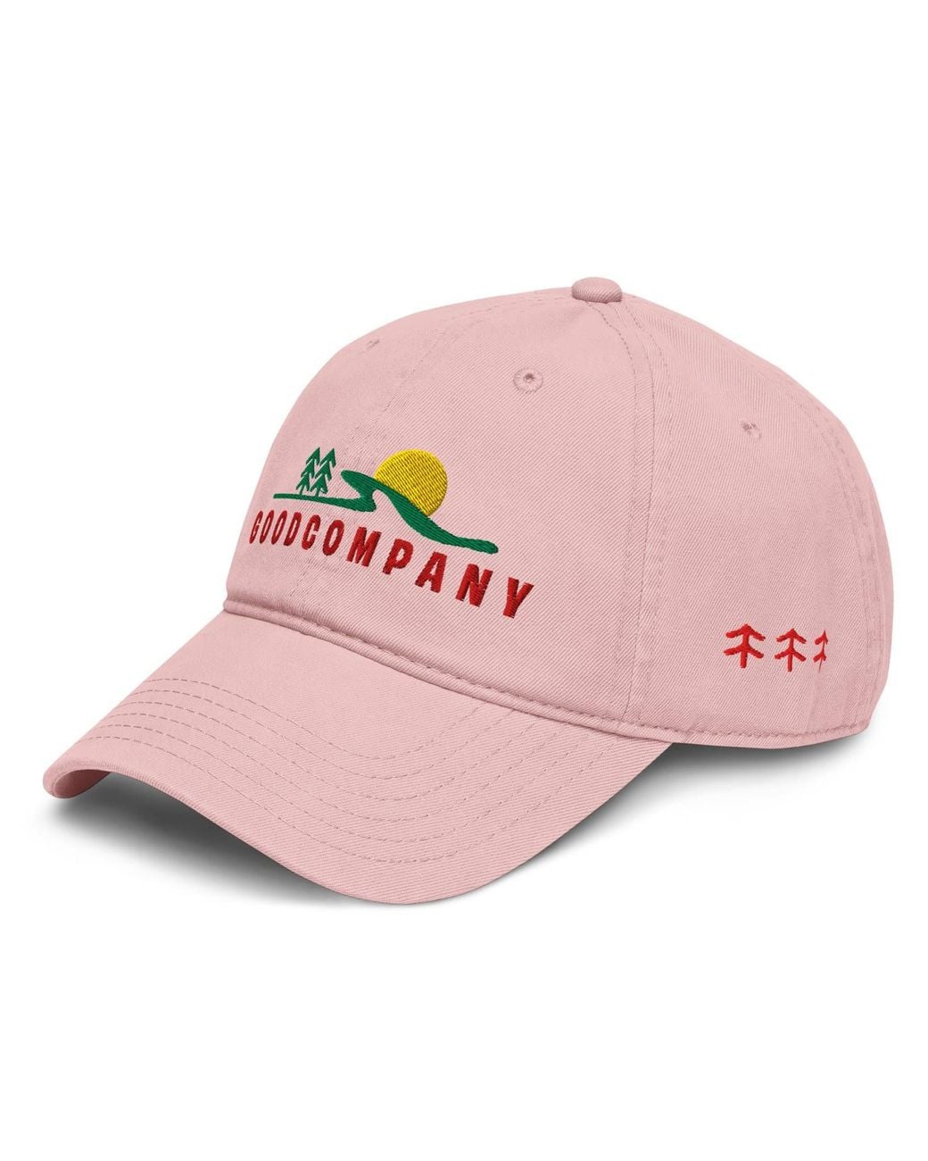 Anchor and Crew Pink Rose Good Company Supply Cotton Embroidered Cap