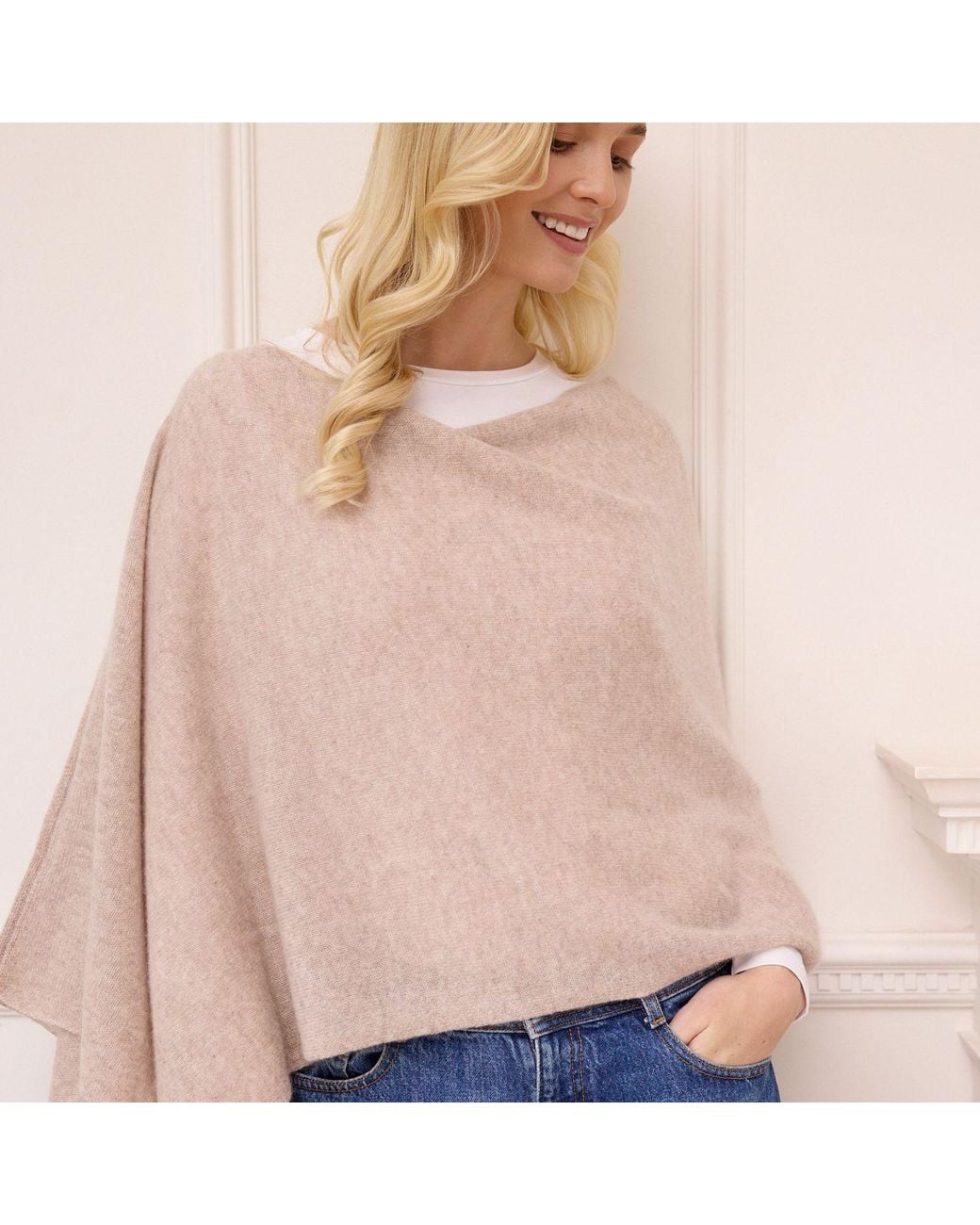 Cove Gray Lucy Fawn Multi Way Cashmere Wrap