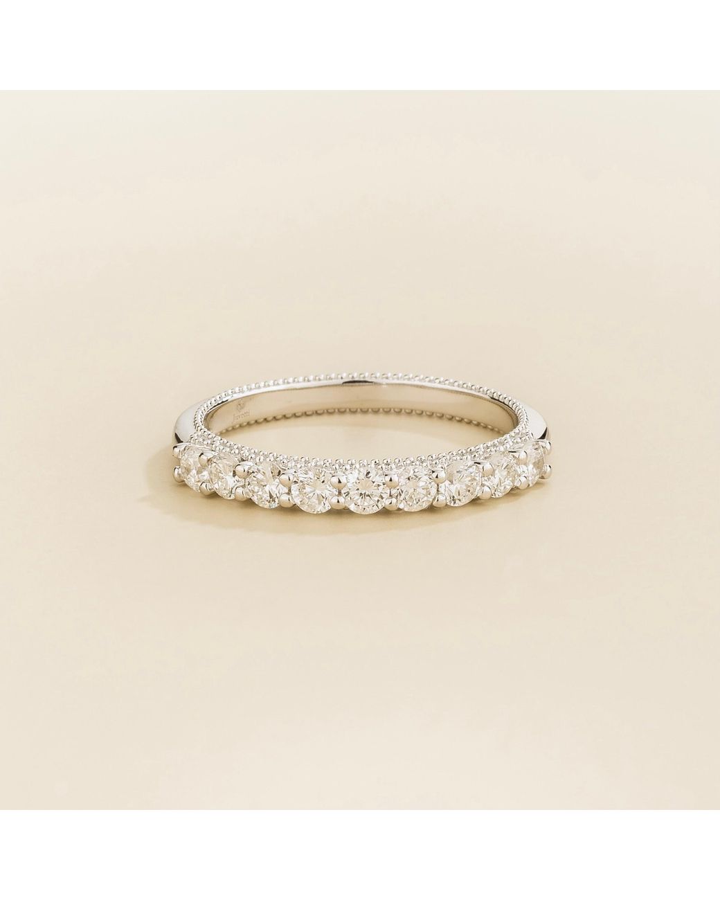 Juvetti White Tempo Ring Set With Diamonds