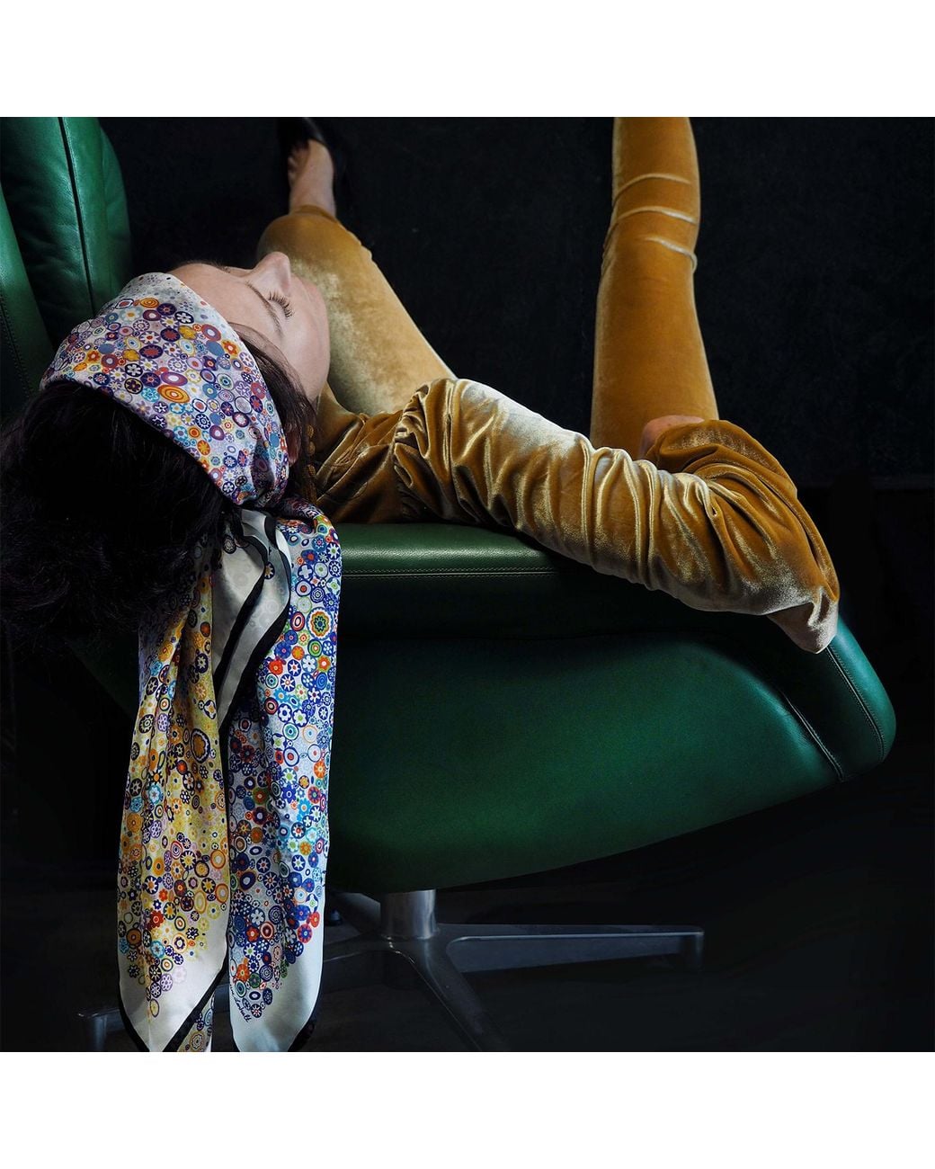 Kueen Purple Silk Scarf