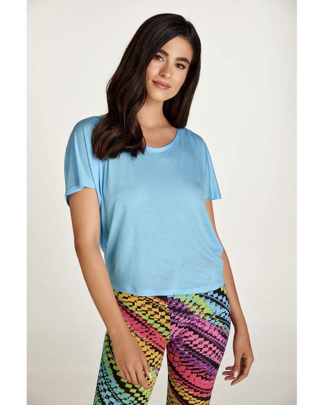 Conquista Blue Sky Drape Back Top