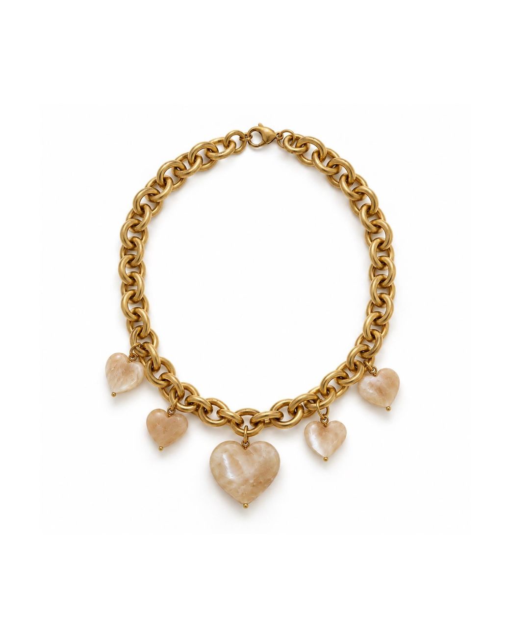 Lalinde Metallic Coeur Blush Necklace