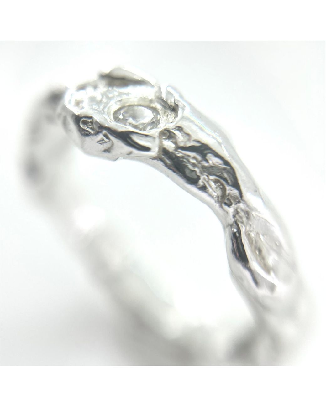 Bio-Trimmings Metallic Onnes Sculpted Cubic Zirconia Ring