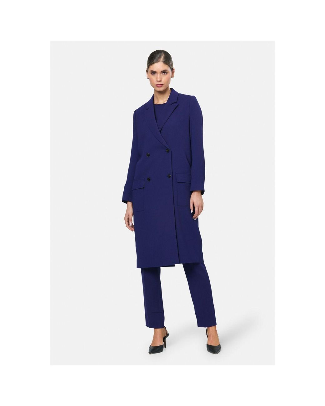 Helen Mcalinden Blue Victoria Ink Coat