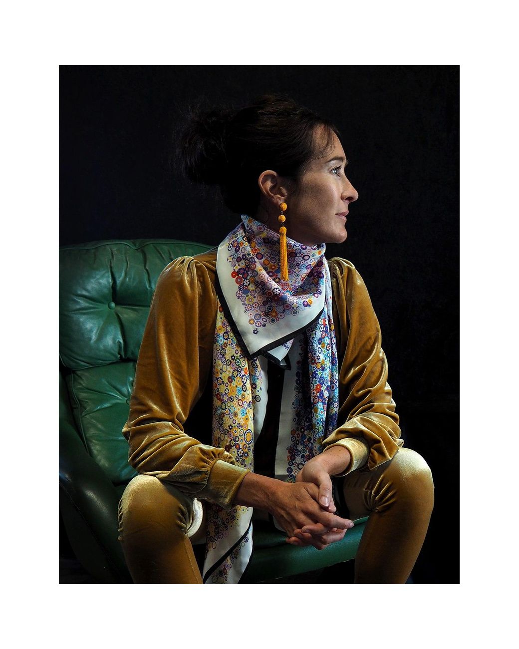 Kueen Purple Silk Scarf