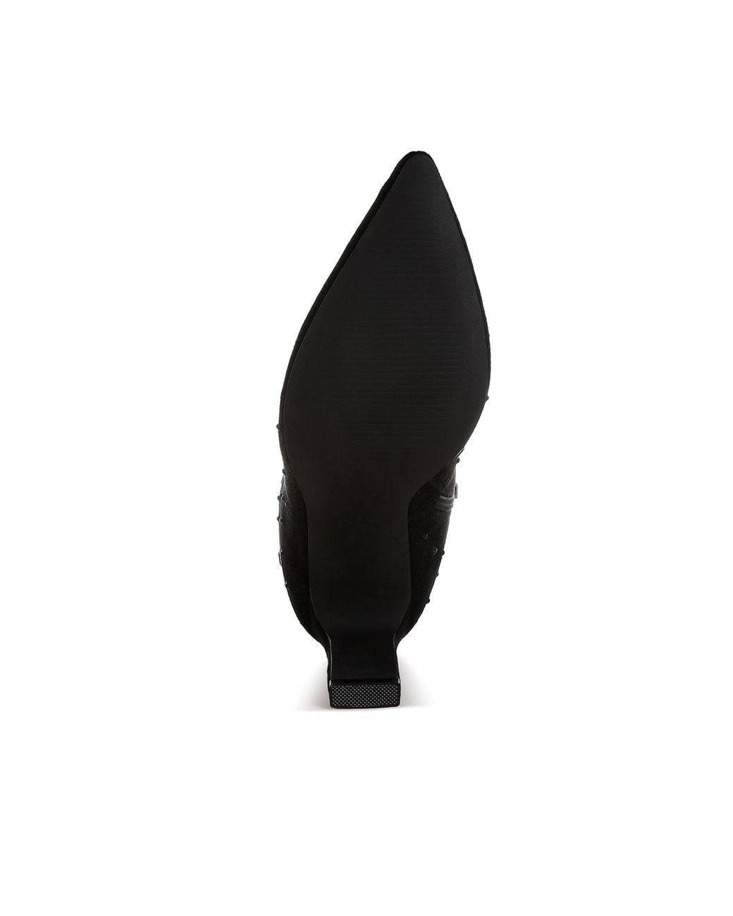Rag & Co Black Sakura Diamante Embellished Microfiber Boots