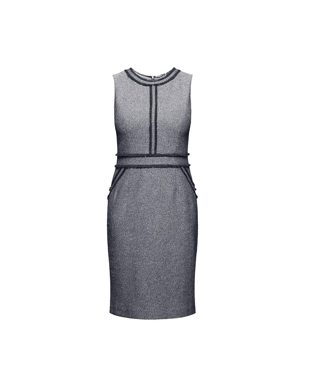 navy tweed dress