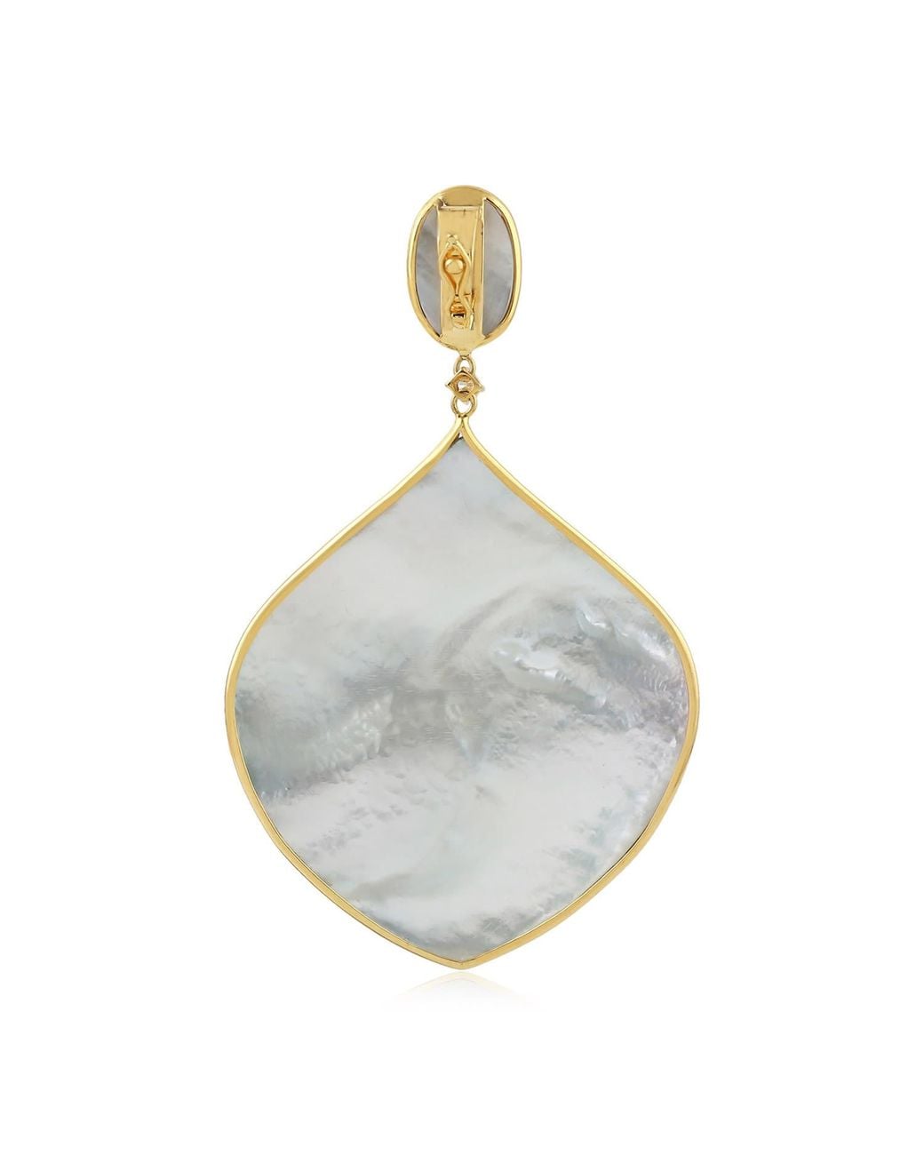 Artisan Green 18K Mother Of Pearl, Diamond & Enamel Lovebirds Drop Pendant