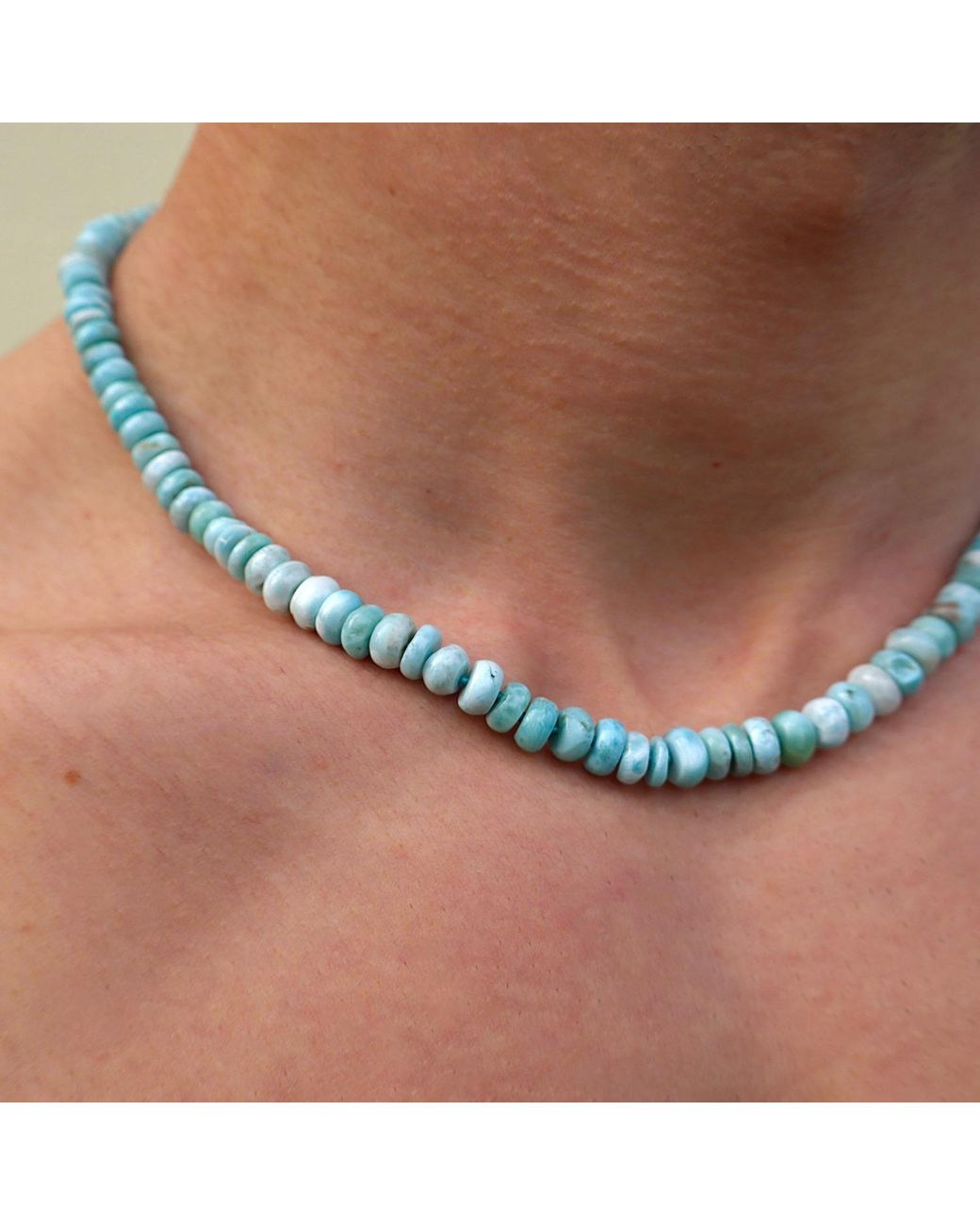Mineralgems•Studio Blue Ocean- Larimar Necklace For Him