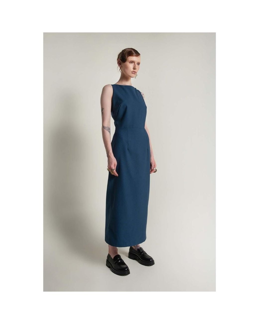 Van Brussel Blue Elbany Straightline Dress