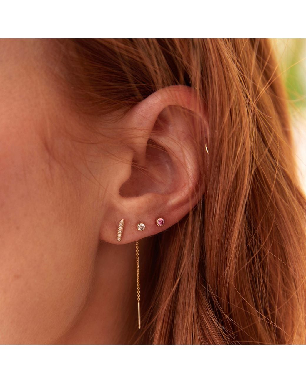 Maya Brenner Pink Birthstone Stud