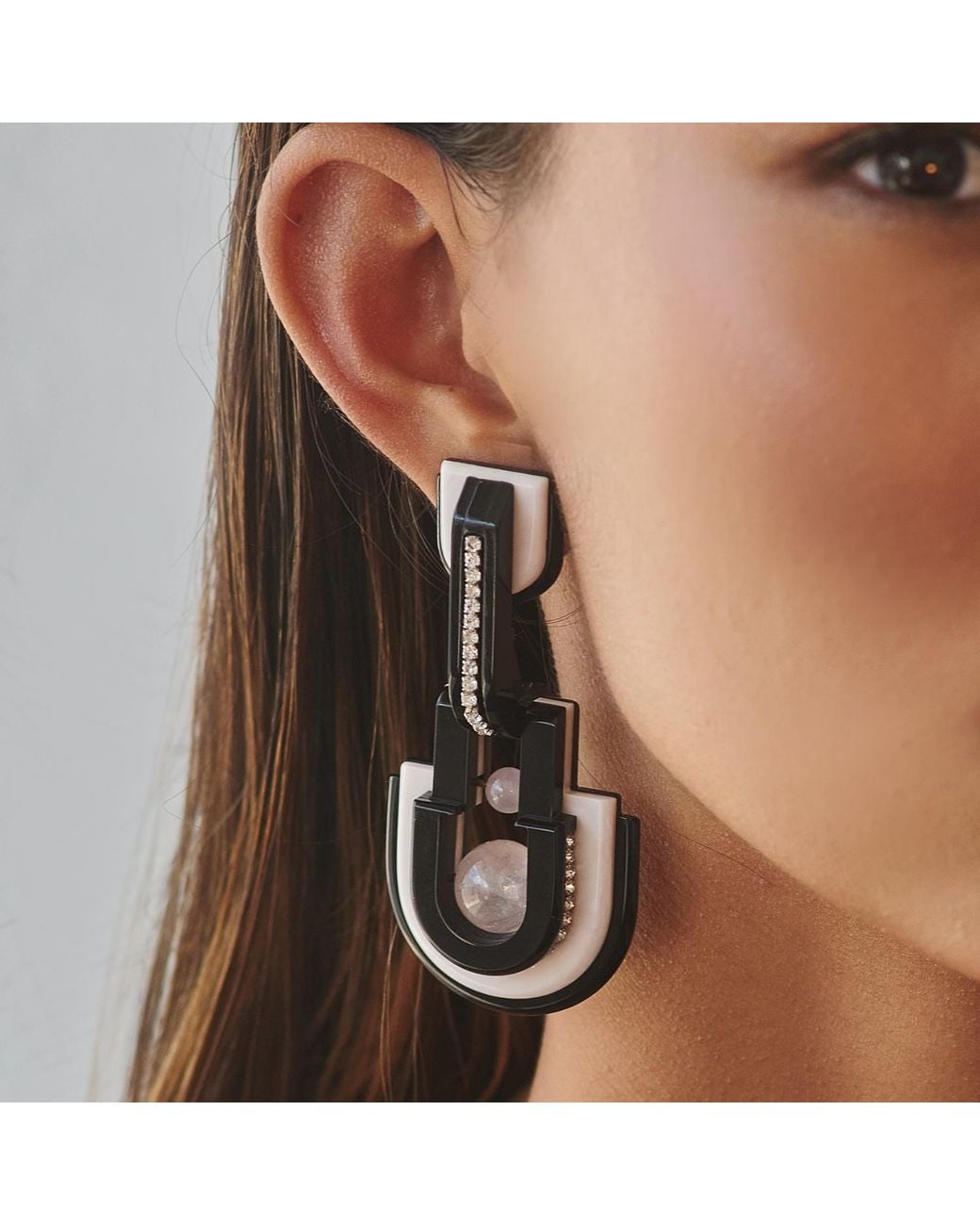 Gissa Bicalho Multicolor Handmade Acrylic Earring Pendant Orion