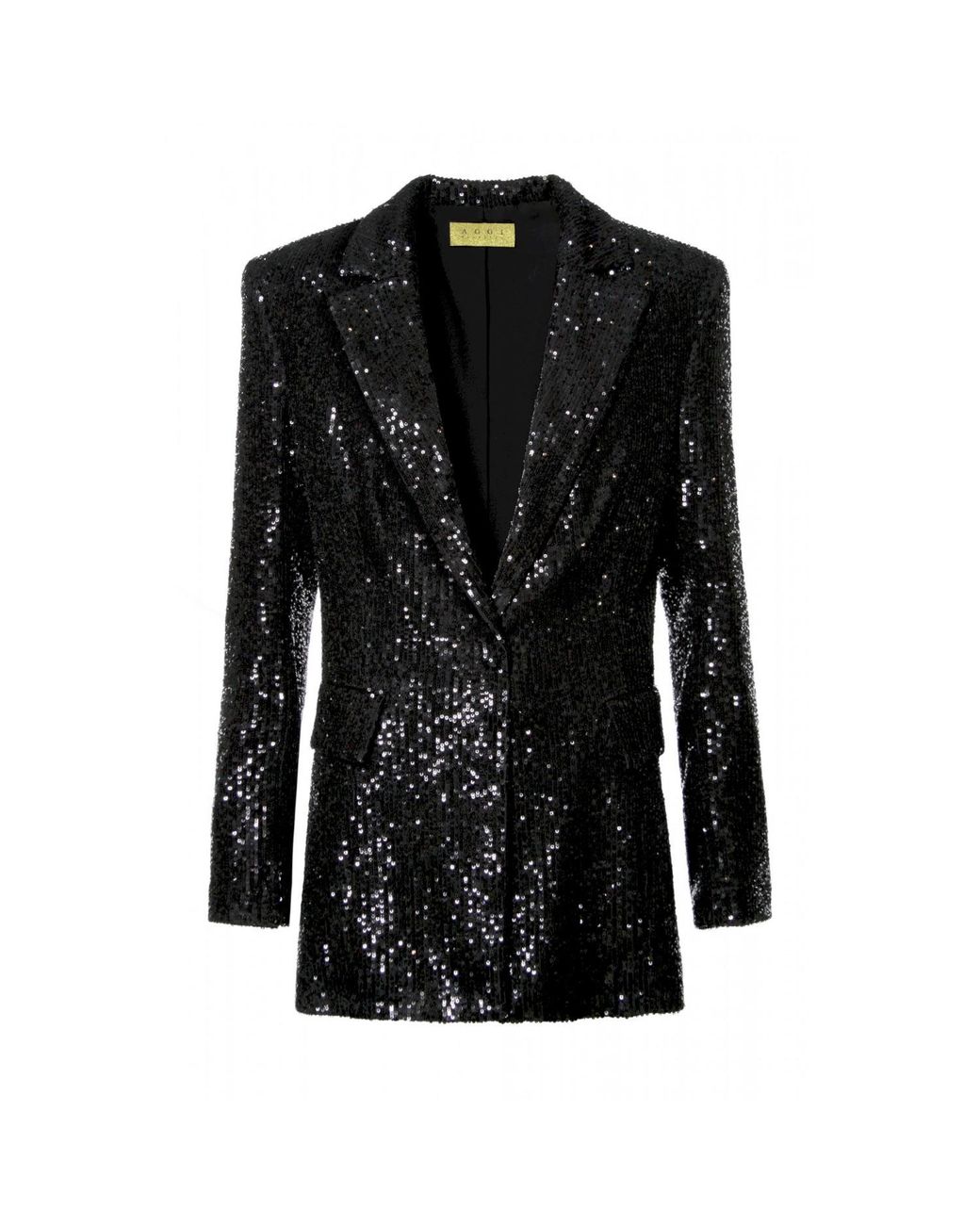 AGGI by HALEWSKI Black Luna Obsidian Sequined Blazer