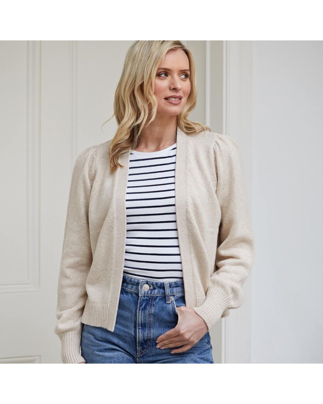 Cove Natural Neutrals Kaia Oatmeal Boxy Cardigan
