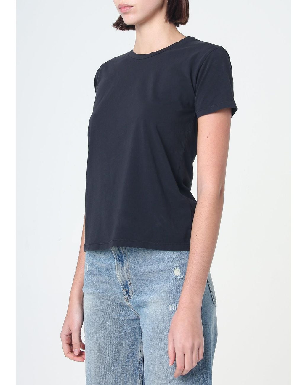 NOEND Black Supima Cotton Crew Neck Tee