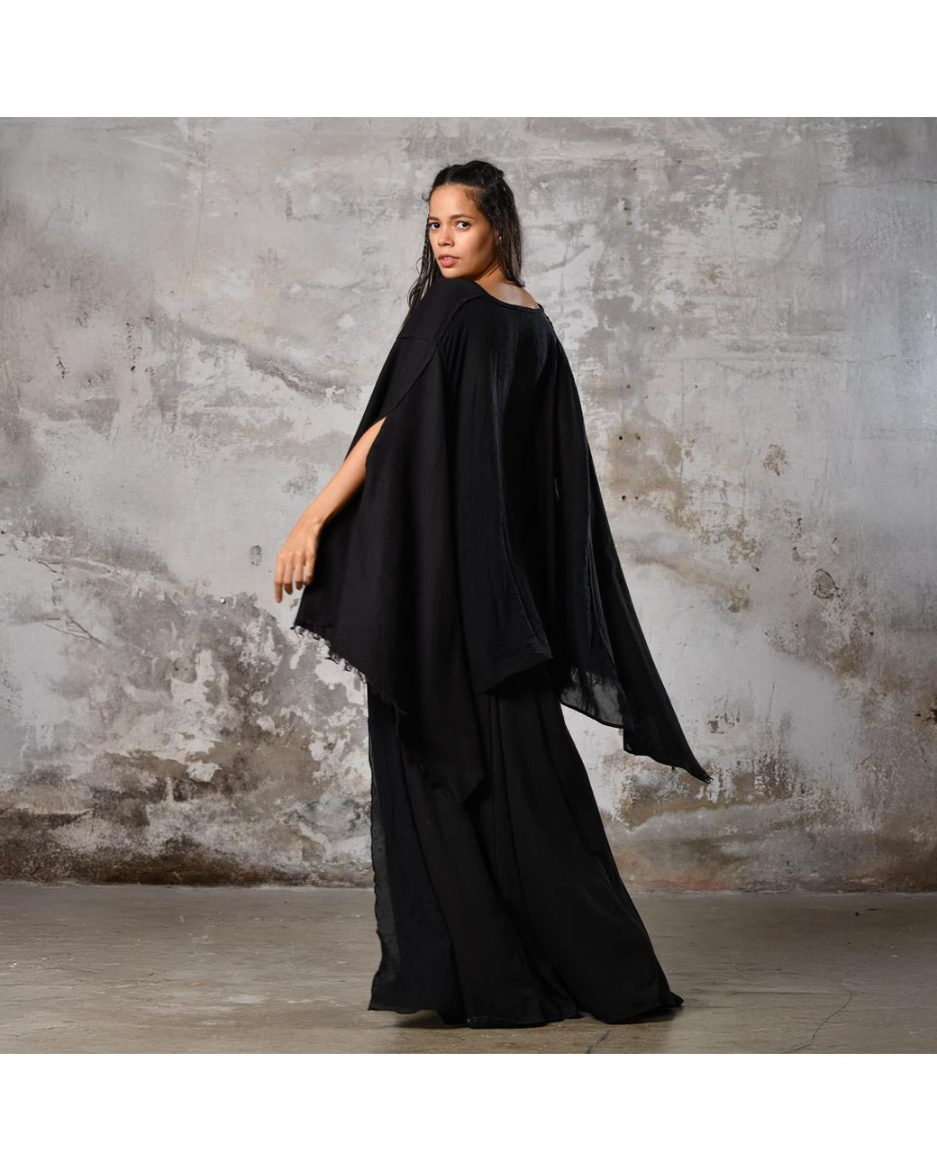 Zhenabia Black Leila Top