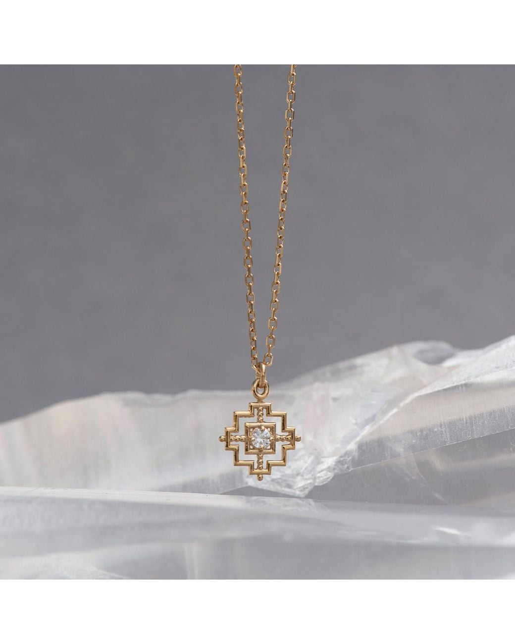 Zoe & Morgan Metallic Centred Necklace Zircon
