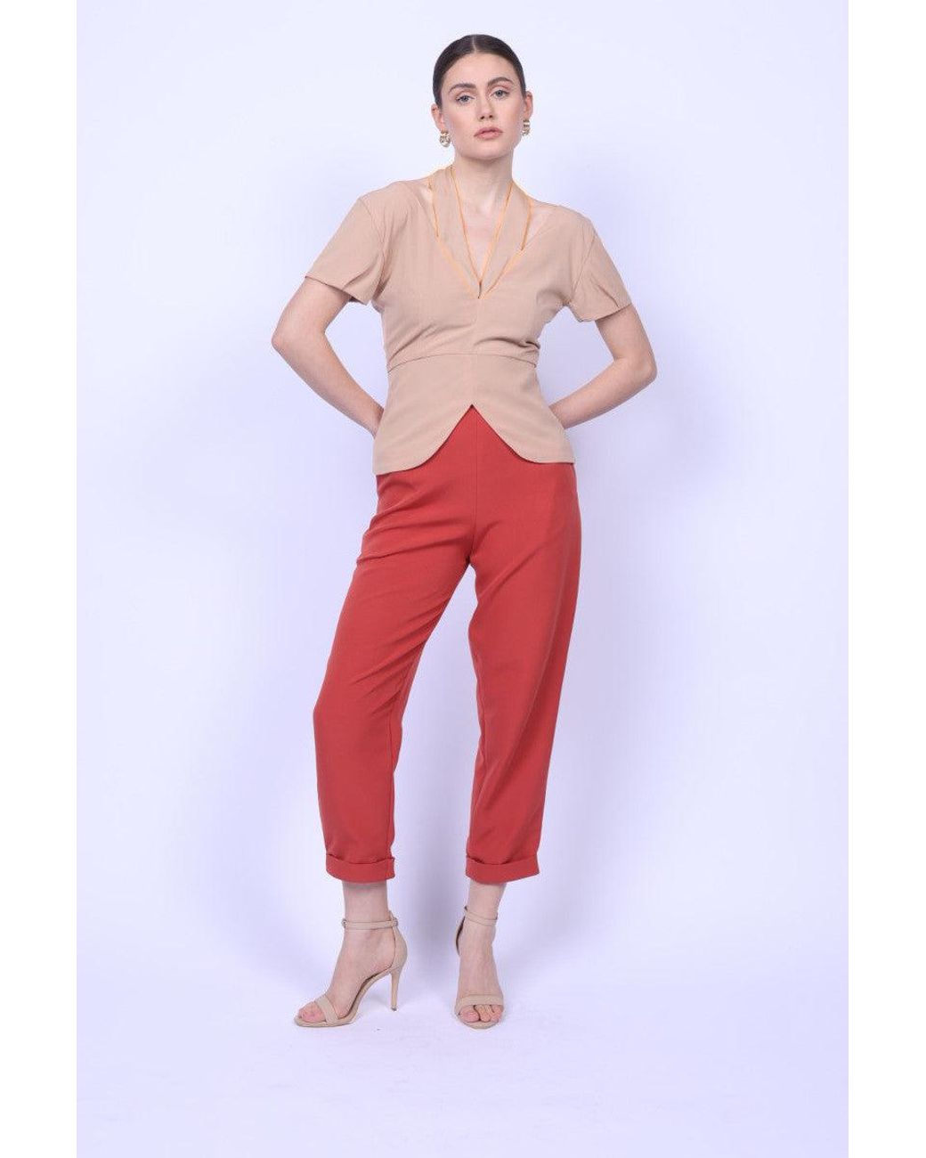 Mary Dickow Brown Mathilde Top-Rosy Latte