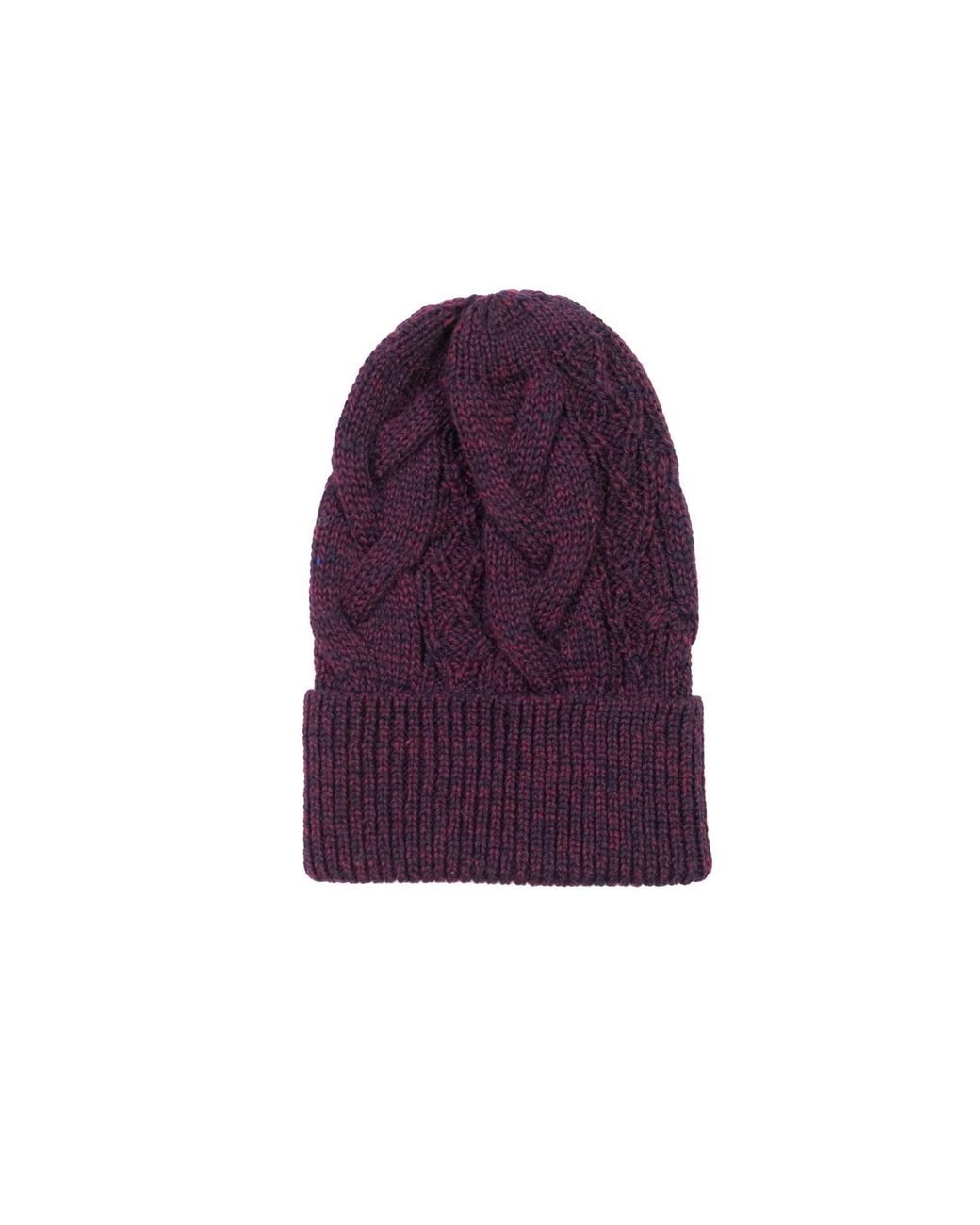 Gigi Knitwear Purple Cable Hat