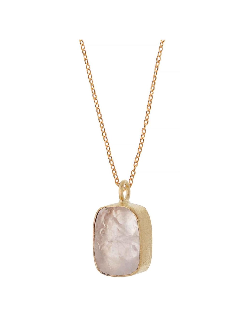 Goddess Charms White Rose Quartz Elemental Crystal Necklace