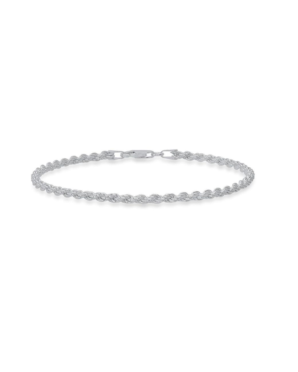 Kylie Harper Metallic 8.5" Italian Diamond-Cut Rope Chain Bracelet for men