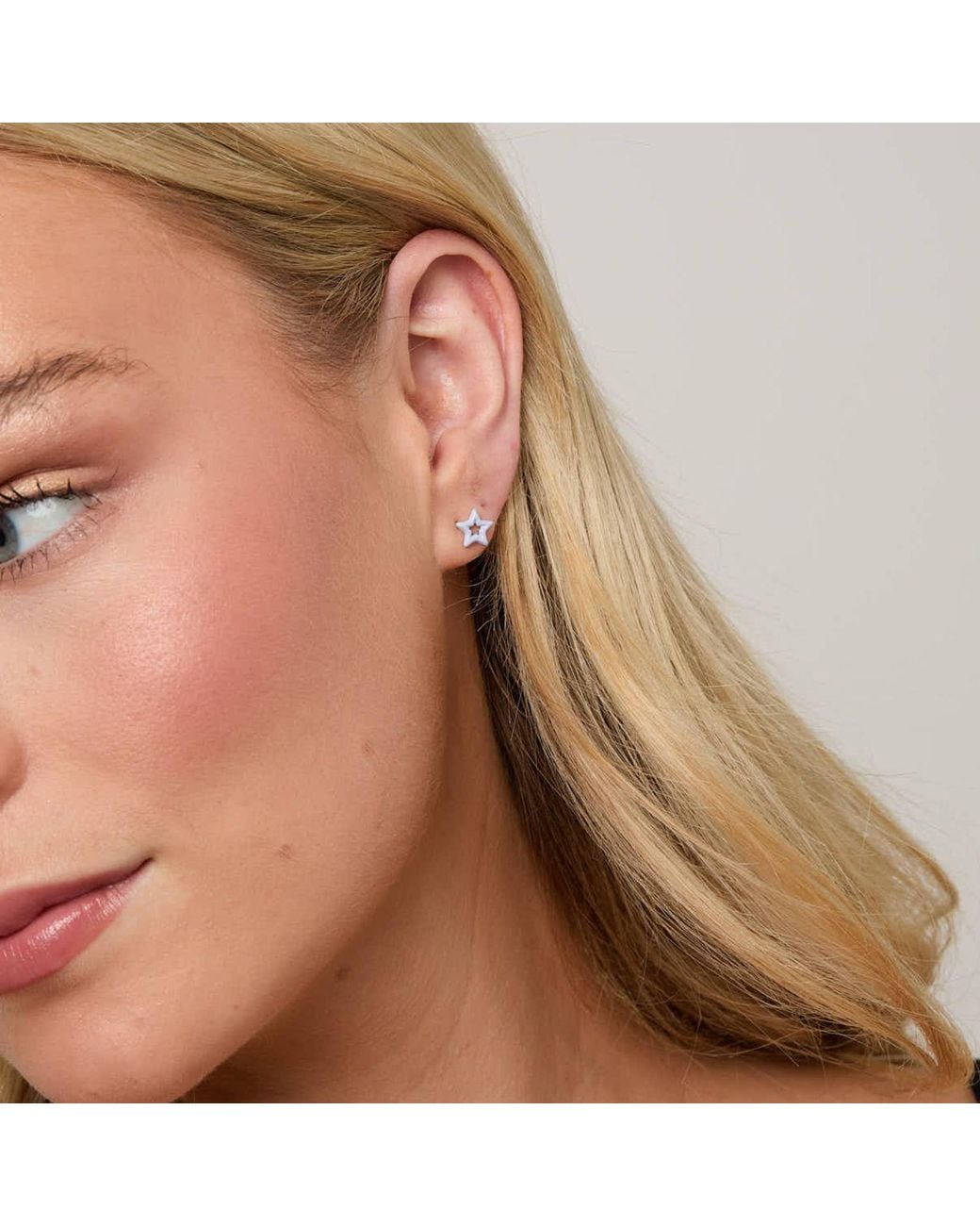 Dolcetto Designs Blue Cometa Enamel Star Stud Earring