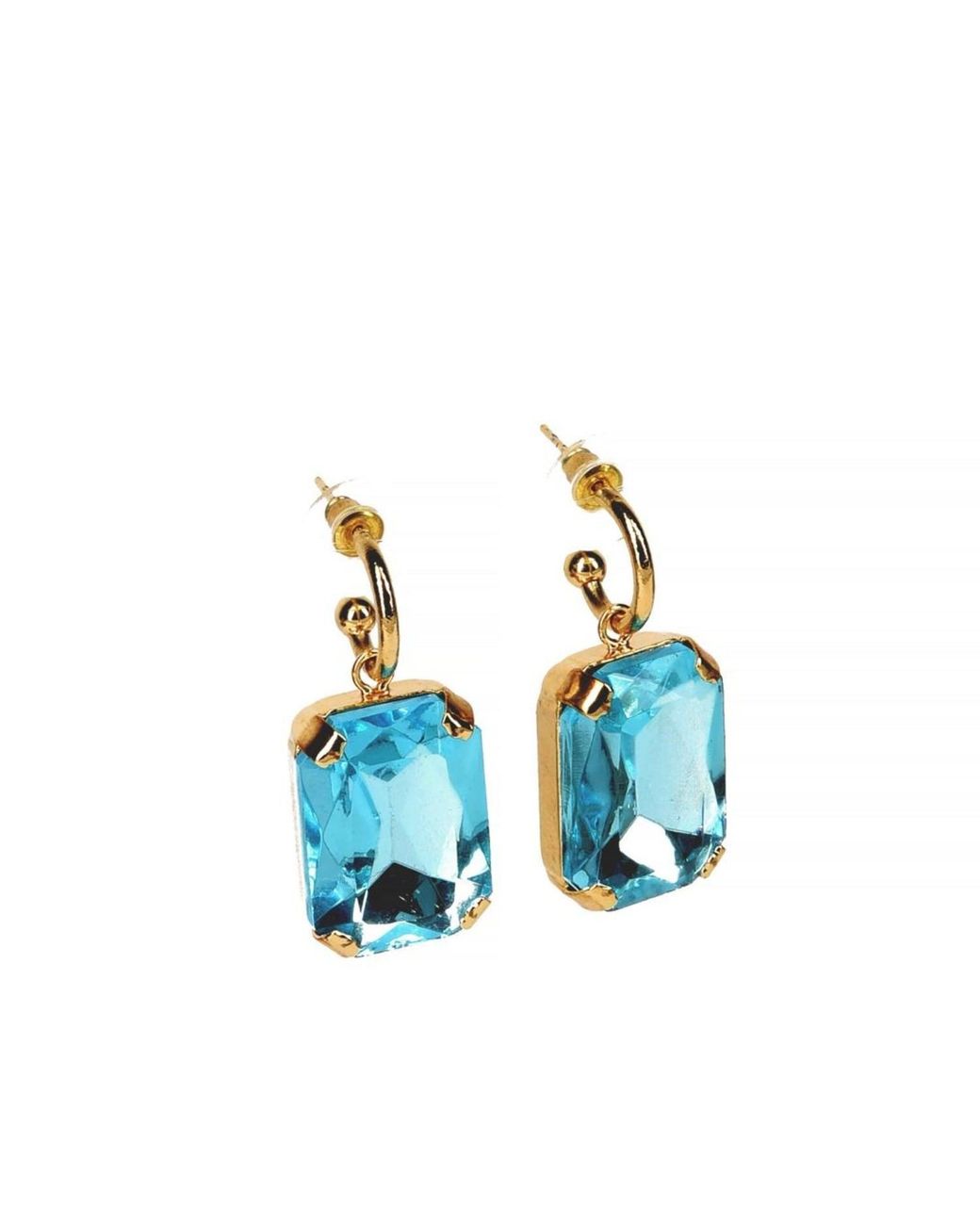 Addicted Blue Noemi Plated Earrings With Light Crystal