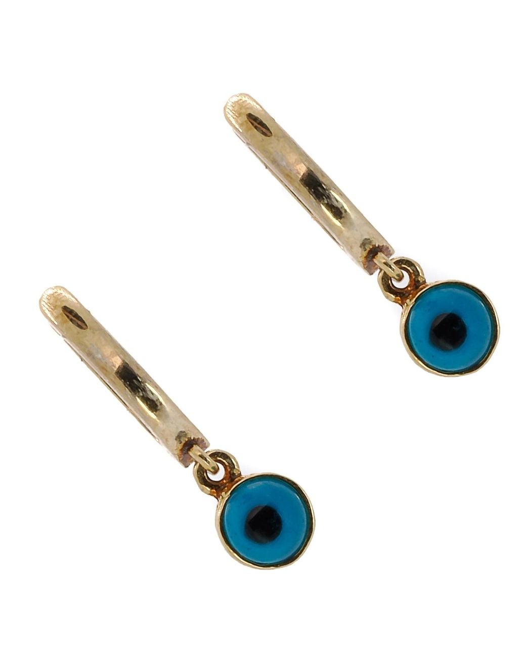 Ebru Jewelry Blue Huggie Hoop Earring