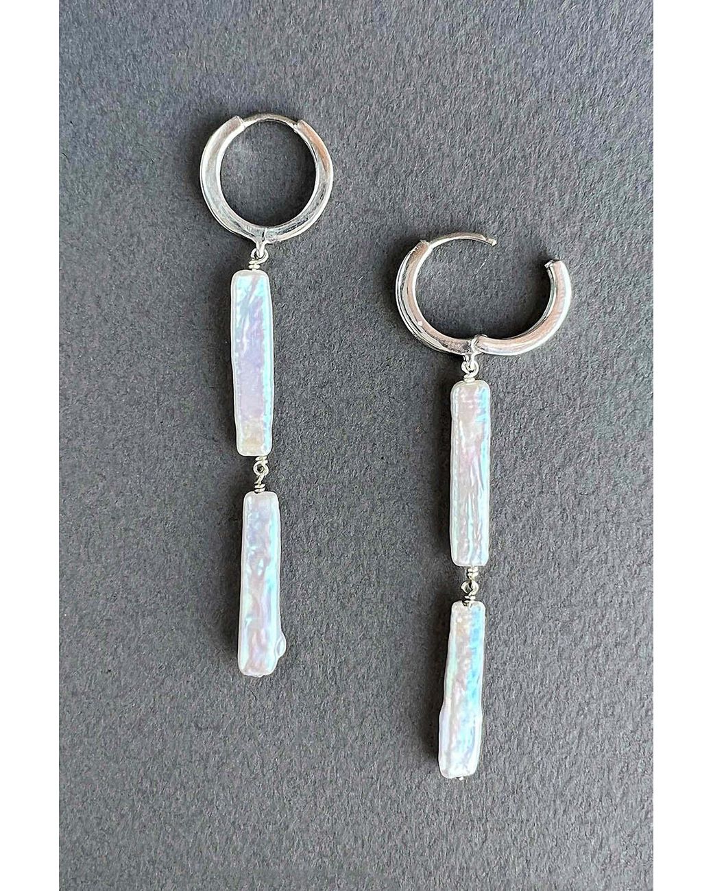 Astor & Orion White Ariko Pearl Dangle Earrings