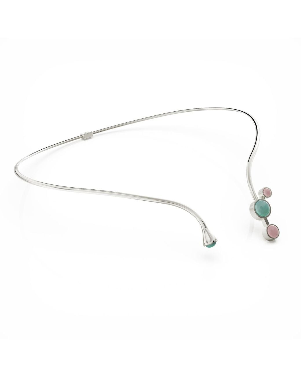 Linda Fiore Metallic Aurora Collier Sterling